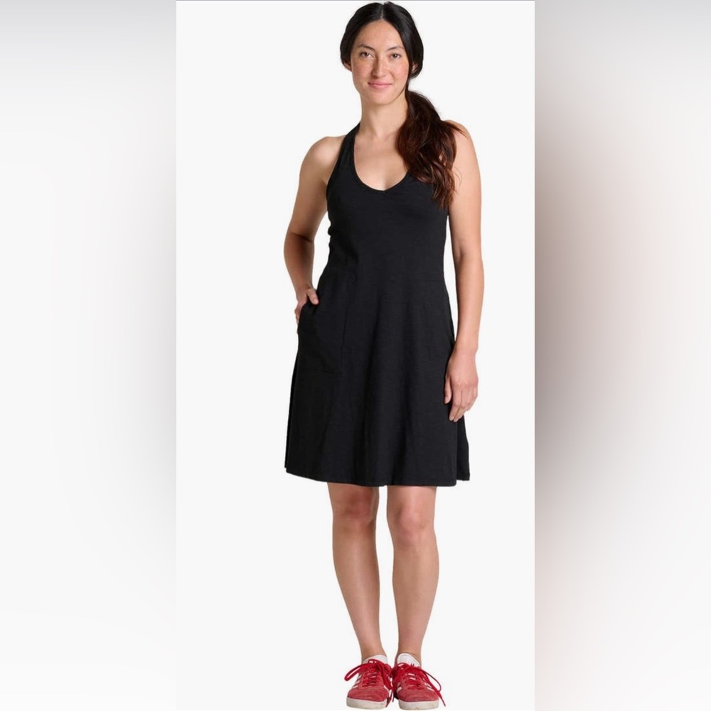 Toad & Co Plumeria Halter SL Dress in Black - Size Large - NWT